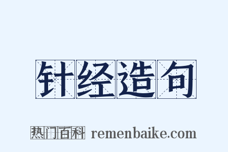 针经造句是什么意思的图片